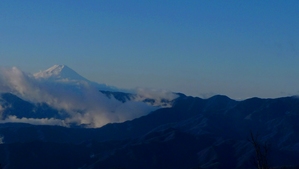 雲取山山頂からの富士山